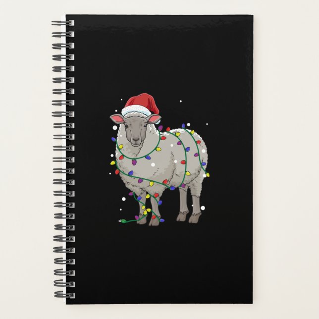 Funny Sheep Christmas Santa Claus Gift Planer (Vorderseite)