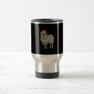 Funny Sheep Christmas Santa Claus Gift Reisebecher