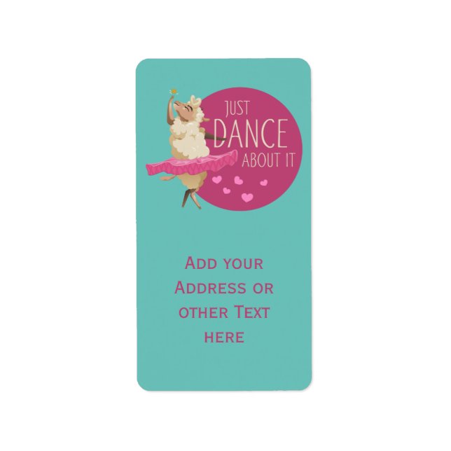 Funny Sheep Message - Dance about It 1 Adressaufkleber (Vorne)