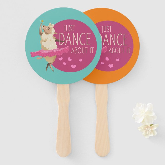 Funny Sheep Message - Dance about It 1 Fächer (Vorne und Hinten)