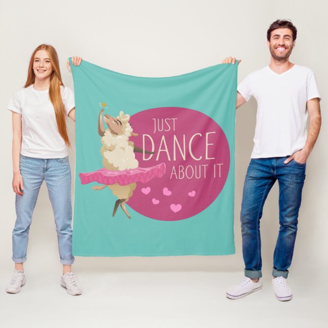 Funny Sheep Message - Dance about It 1 Fleecedecke (Beispiel)