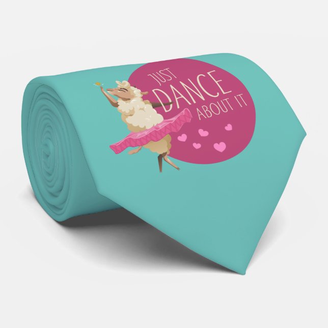 Funny Sheep Message - Dance about It 1 Krawatte (Gerollt)