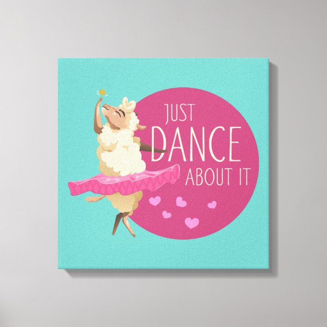 Funny Sheep Message - Dance about It 1 Leinwanddruck (Vorderseite)