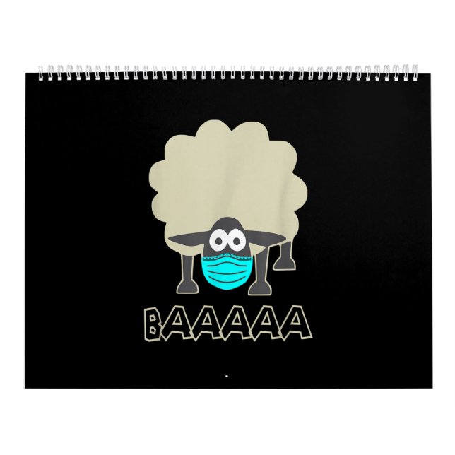Funny Sheep mit Gesichtsmaske | Schafspende Kalender (Titelbild)