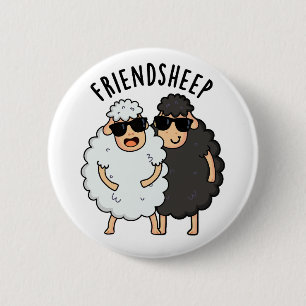 Funny Sheep Pun Button