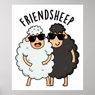 Funny Sheep Pun Poster