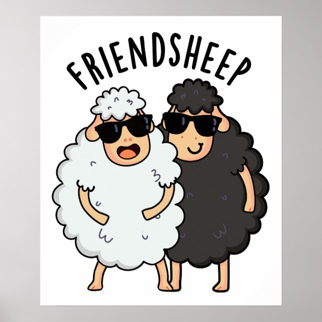 Funny Sheep Pun Poster (Vorne)