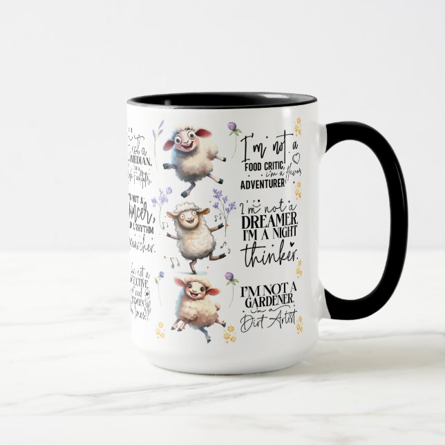 Funny Sheep Quotes Tasse (Rechts)