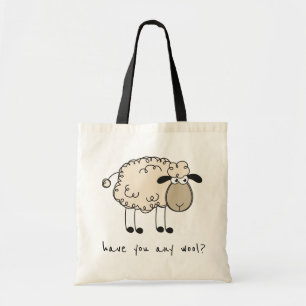 Funny Sheep Rhyme Knitting Tragetasche