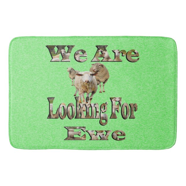 Funny Sheep sucht Ewe, Badematte (Vorderseite)