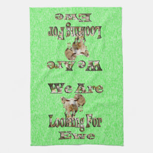 Funny Sheep sucht Ewe, Geschirrtuch