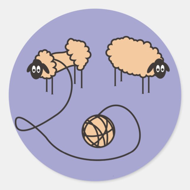 Funny Sheep Template Stickers (Vorderseite)