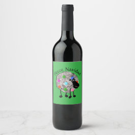 Funny Sheep Wine Label Weinetikett