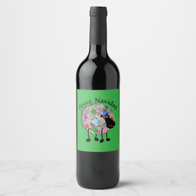 Funny Sheep Wine Label Weinetikett (Vorderseite)