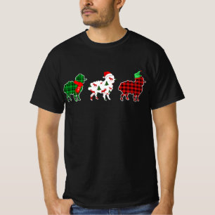 Funny Sheep Xmas Red Pläd Gift T-Shirt