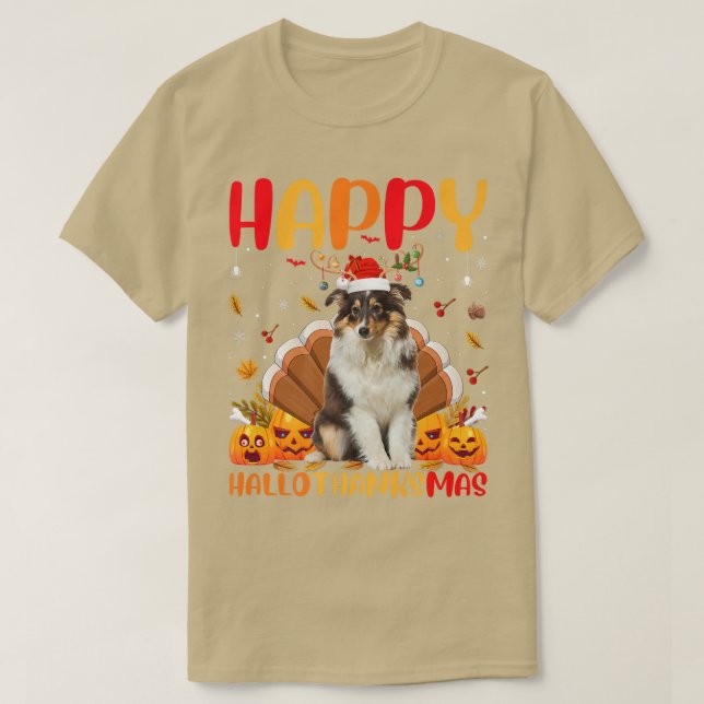 Funny Sheltie Dog Lover Happy Sheltie HelloThanksM T-Shirt (Design vorne)