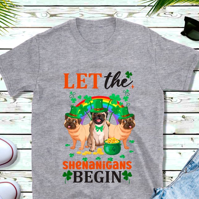 Funny Shenanigans Dogs St Patricks Day T - Shirt (Von Creator hochgeladen)