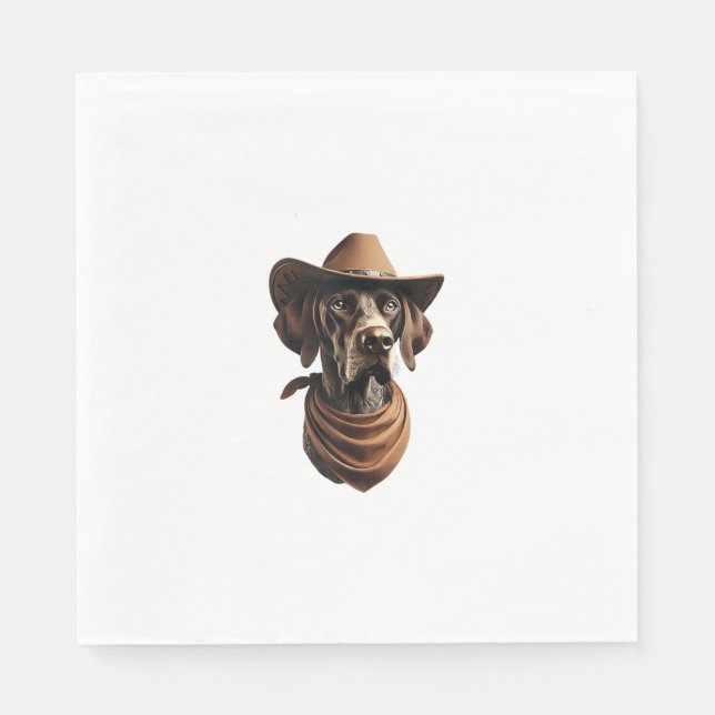 Funny Sheriff Hundeshirt German Pointer Dog Mama w Serviette (Vorderseite)