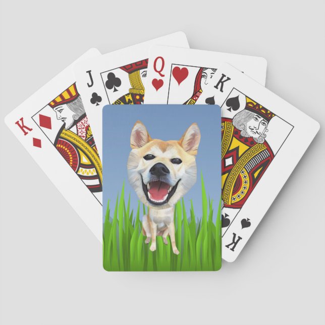 Funny Shiba Inu Dog Spielkarten (Rückseite)