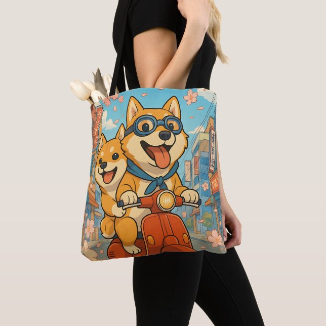 Funny Shiba Inu Riding Tasche (Von Nahem)