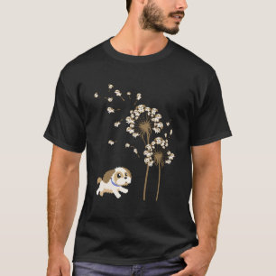 Funny Shih Tzu Dandelion Blume Dog Lover Mens Wom T-Shirt