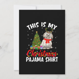 Funny Shih Tzu Xmas Pajama Gift Hund Vater Hund Ma Dankeskarte