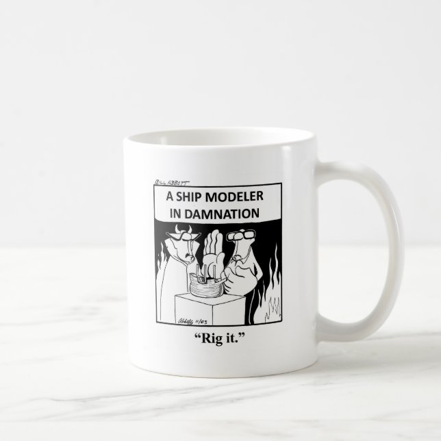 Funny Ship Model Cartoon Tasse! Kaffeetasse (Rechts)