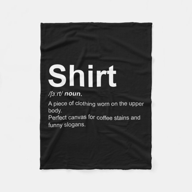 Funny Shirt Definition Quirky Definition Design Fleecedecke (Vorderseite)