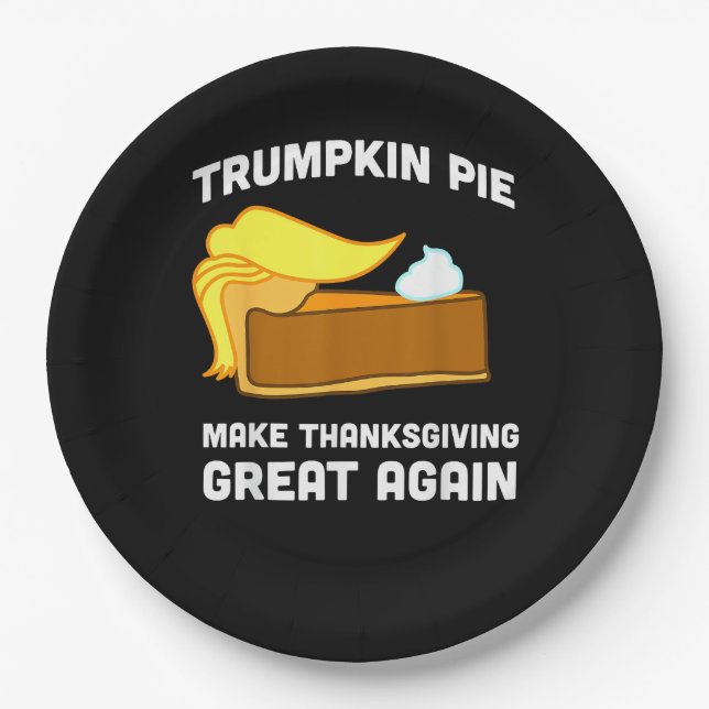 Funny Shirt Trumpkin Pie Erntedank Great A Pappteller (Vorderseite)