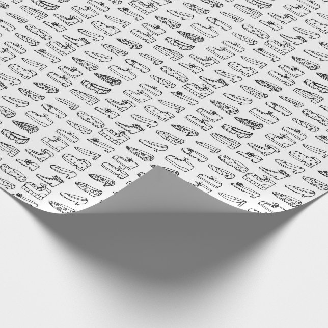 Funny Shoe Farbe Ihr eigenes Muster Geschenkpapier (Ecke)