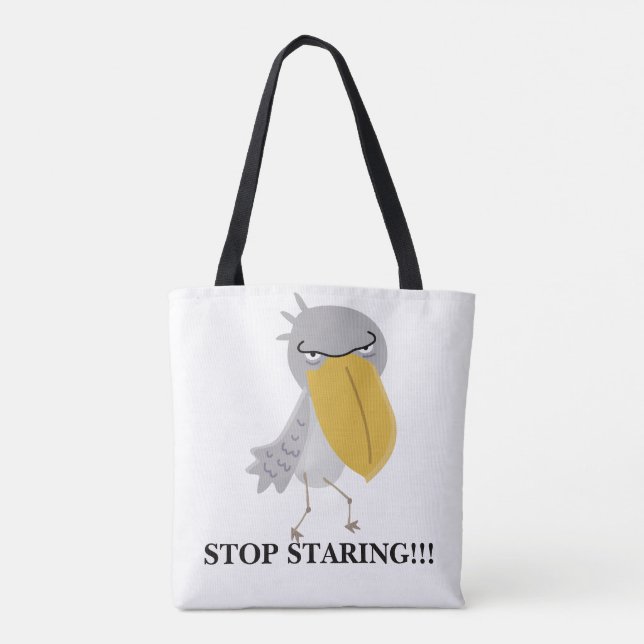 Funny Shoebill Stopp Staring Tasche (Rückseite)