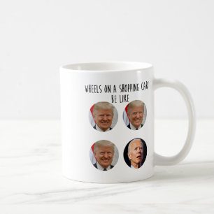 Funny Shopping Cart Trump Biden Wahl Meme Abstimmu Kaffeetasse