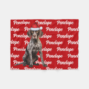 Funny Shorthair Pointer Dog Name Muster Weihnachte Fleecedecke