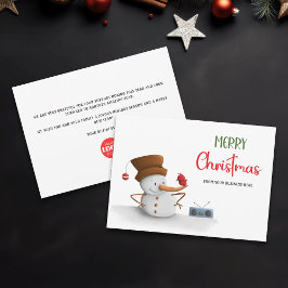 Funny Showman Radio Merry Christmas Business Feiertagskarte