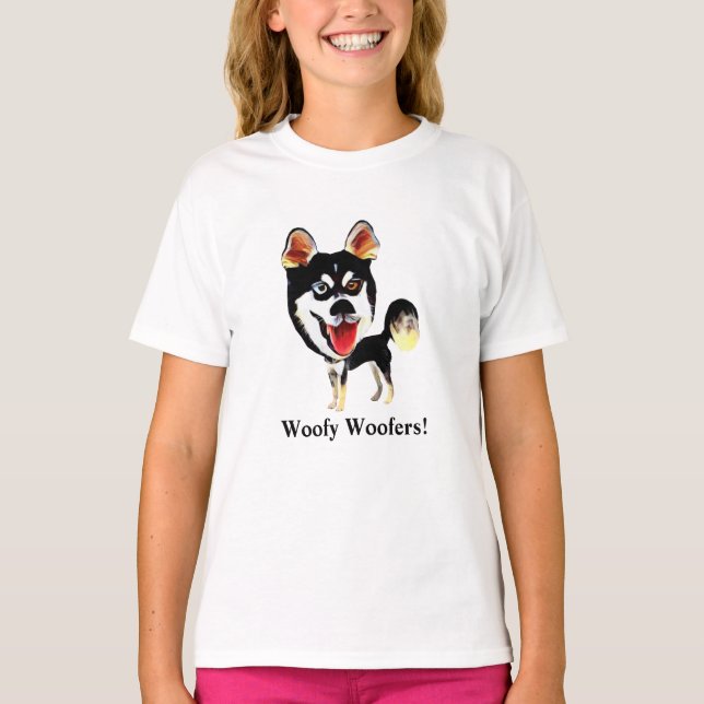 Funny Siberian Husky Girls T - Shirt (Vorderseite)