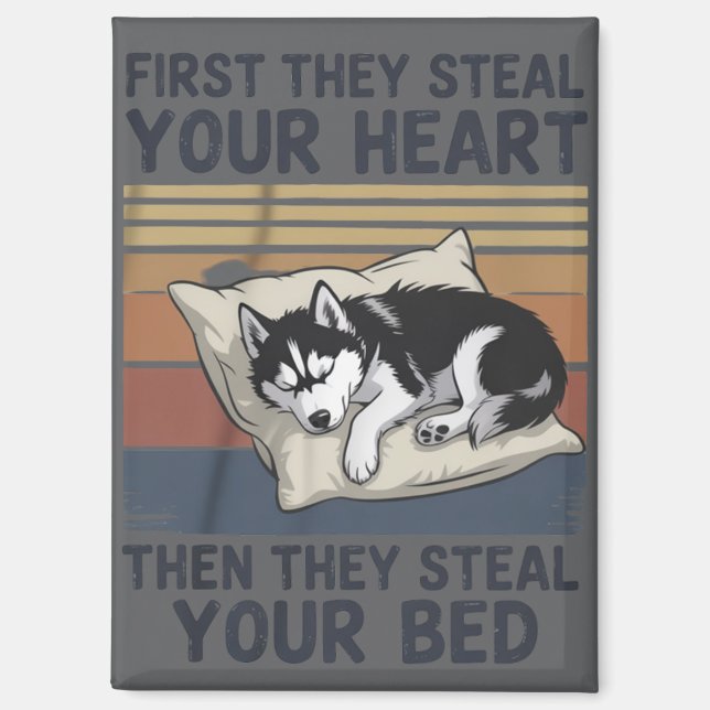 Funny Siberian Husky Pet Lovers Dog Owner  Magnet (Vorderseite)