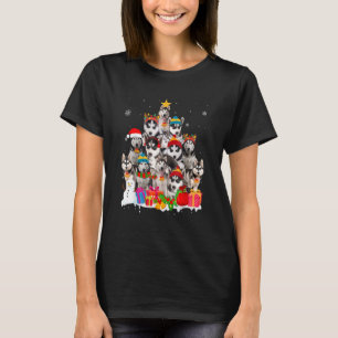 Funny Siberian Husky Weihnachtsmannmütze Weihnacht T-Shirt
