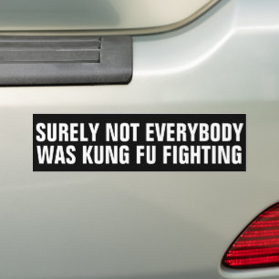Funny SICHER NICHT JEDER WAR KUNG FU KAMPF Autoaufkleber