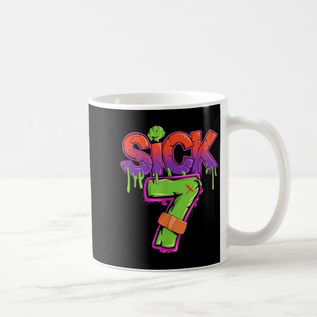 Funny Sick Seven 67 Funny Meme Sick Of 7  Kaffeetasse (Rechts)