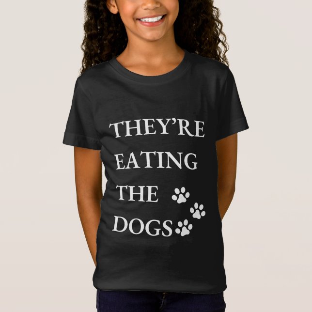 Funny, sie essen die Hunde in Springfield T-Shirt (Vorderseite)