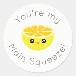 Funny Sie sind mein Hauptqueeze Kawaii Lemon Spaß Runder Aufkleber