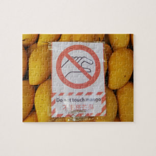 Funny Sign 'Do not Touch mango'