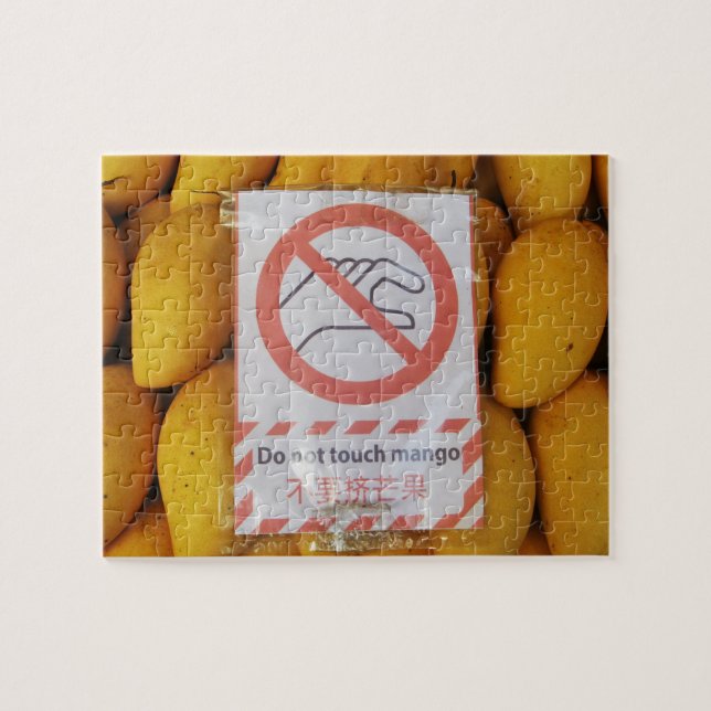 Funny Sign 'Do not Touch mango' (Horizontal)