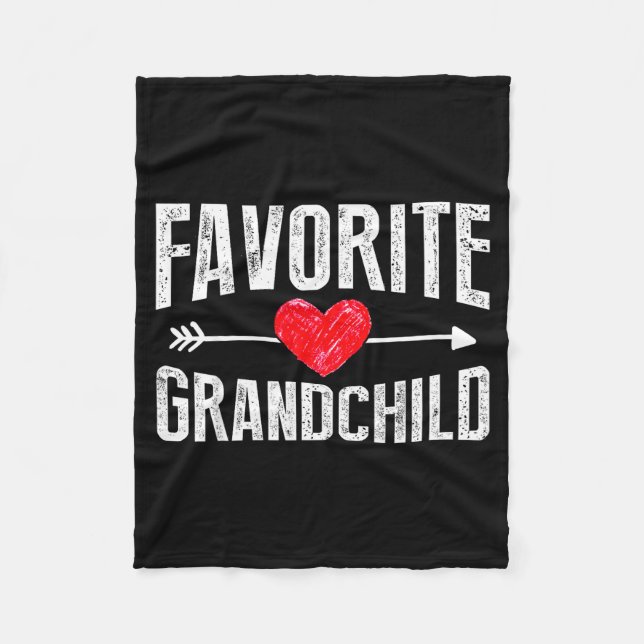 Funny Siled Granhildren Favorite Granhild  Fleecedecke (Vorderseite)