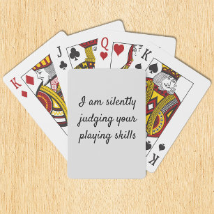 Funny Silently Juding your Playing Skills Spielkarten