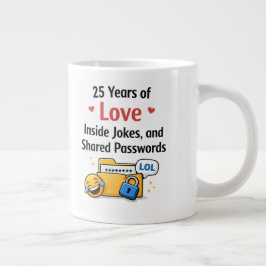 Funny Silver Wedding Anniversary Mug Gift Jumbo-Tasse