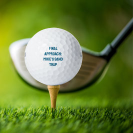 Funny Simple Golfer Final Approach: Name Sand Trap Golfball