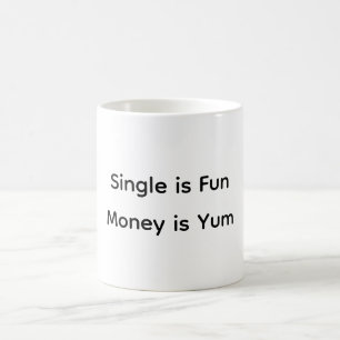 Funny Single After Break-Up Jokes Typografie Kaffeetasse