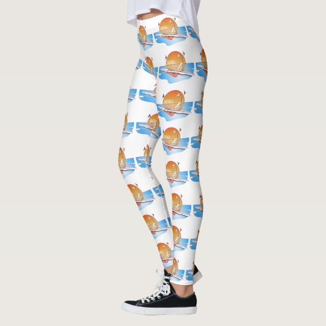 Funny Single Skulpturen rudern Leggings (Links)