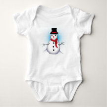 Funny Single Snowman mit Soft Blue Tinge auf WHITE